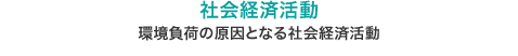 社會経済活動：環境負荷の原因となる社會経済活動